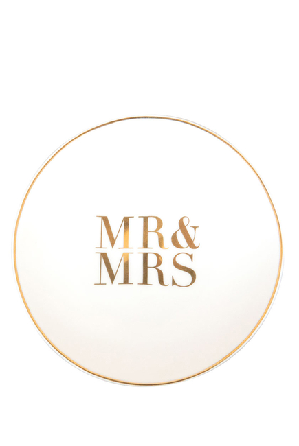 وعاء للمجوهرات بنقشة Mr & Mrs